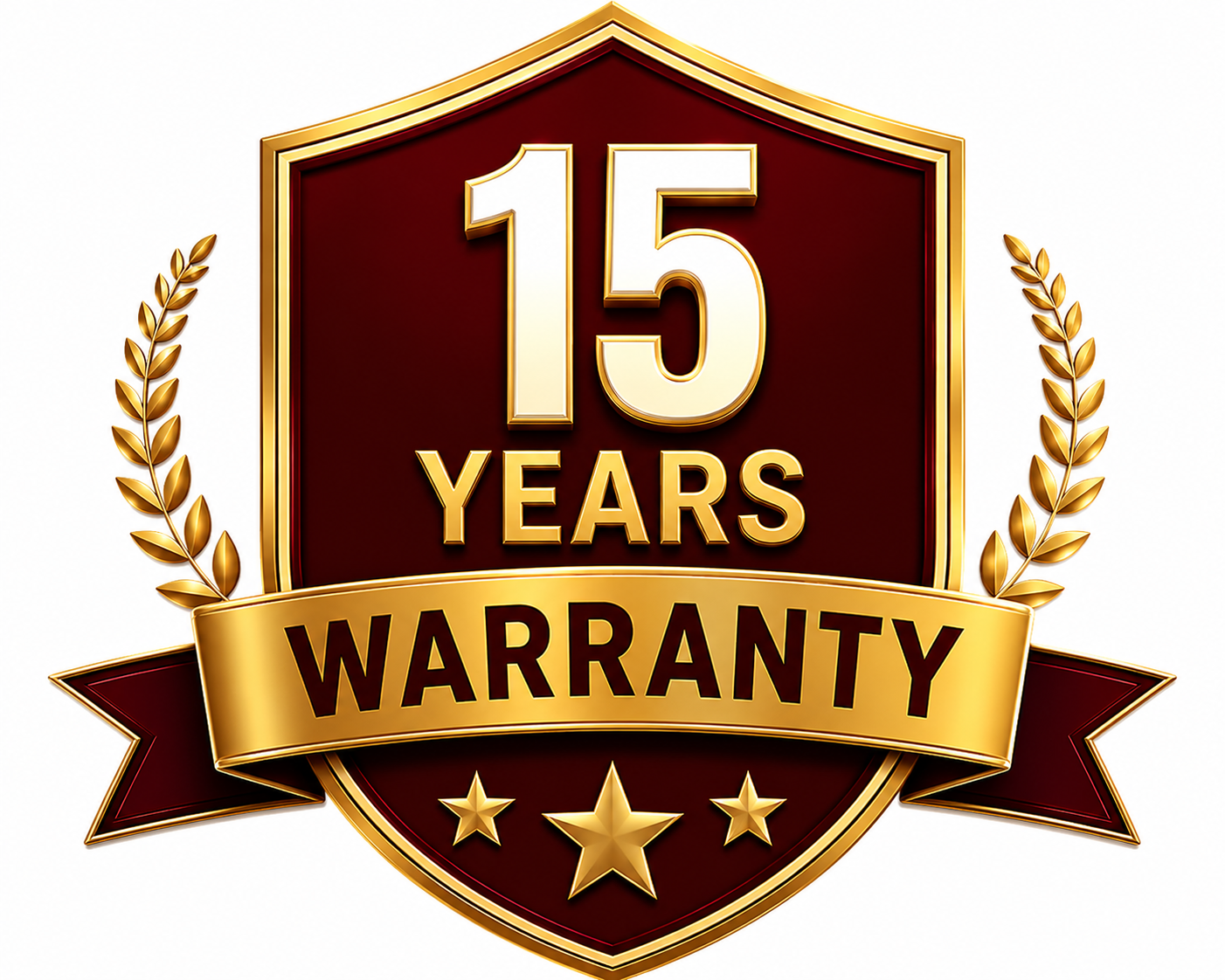 15 Years Warranty Badge